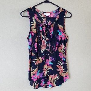 Floral polyester summer top